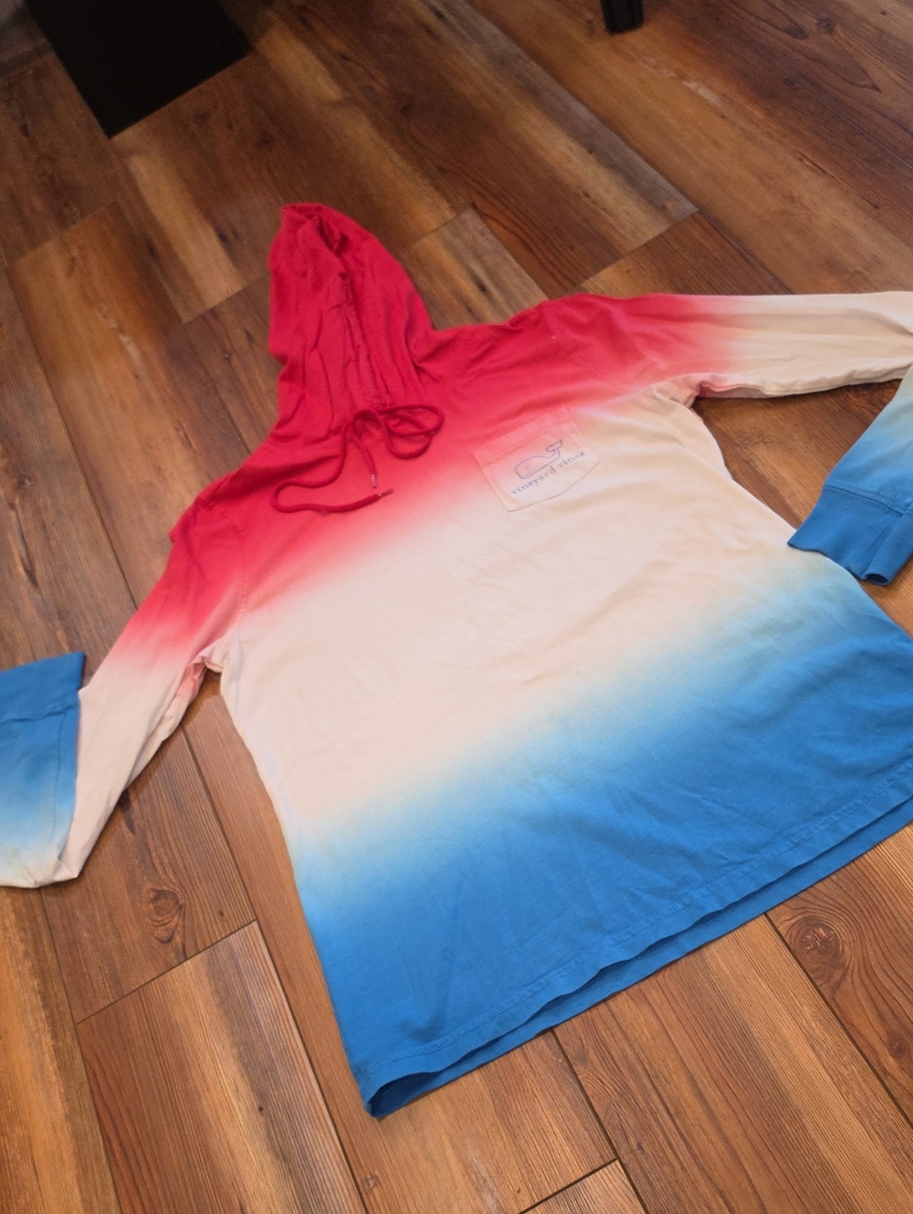 Vineyard Vines Long-Sleeve Hoodie in Red, white & Blue